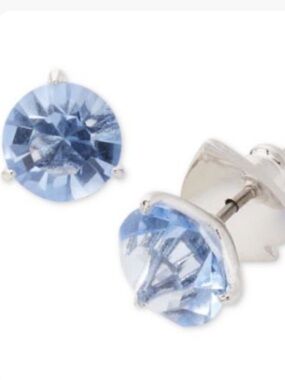 Kate Spade Rise & Shine Stud Earrings light sapphire Blue large size 0.43